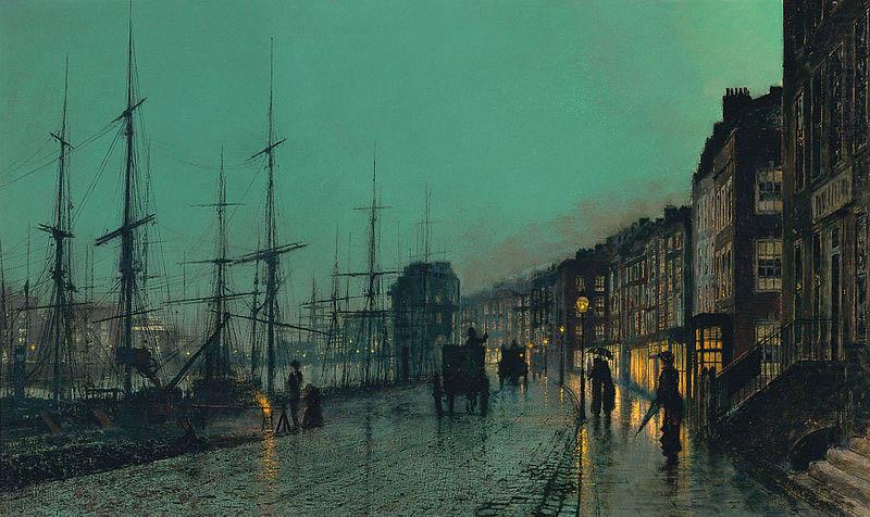 John Atkinson Grimshaw Shipping on the Clyde china oil painting image